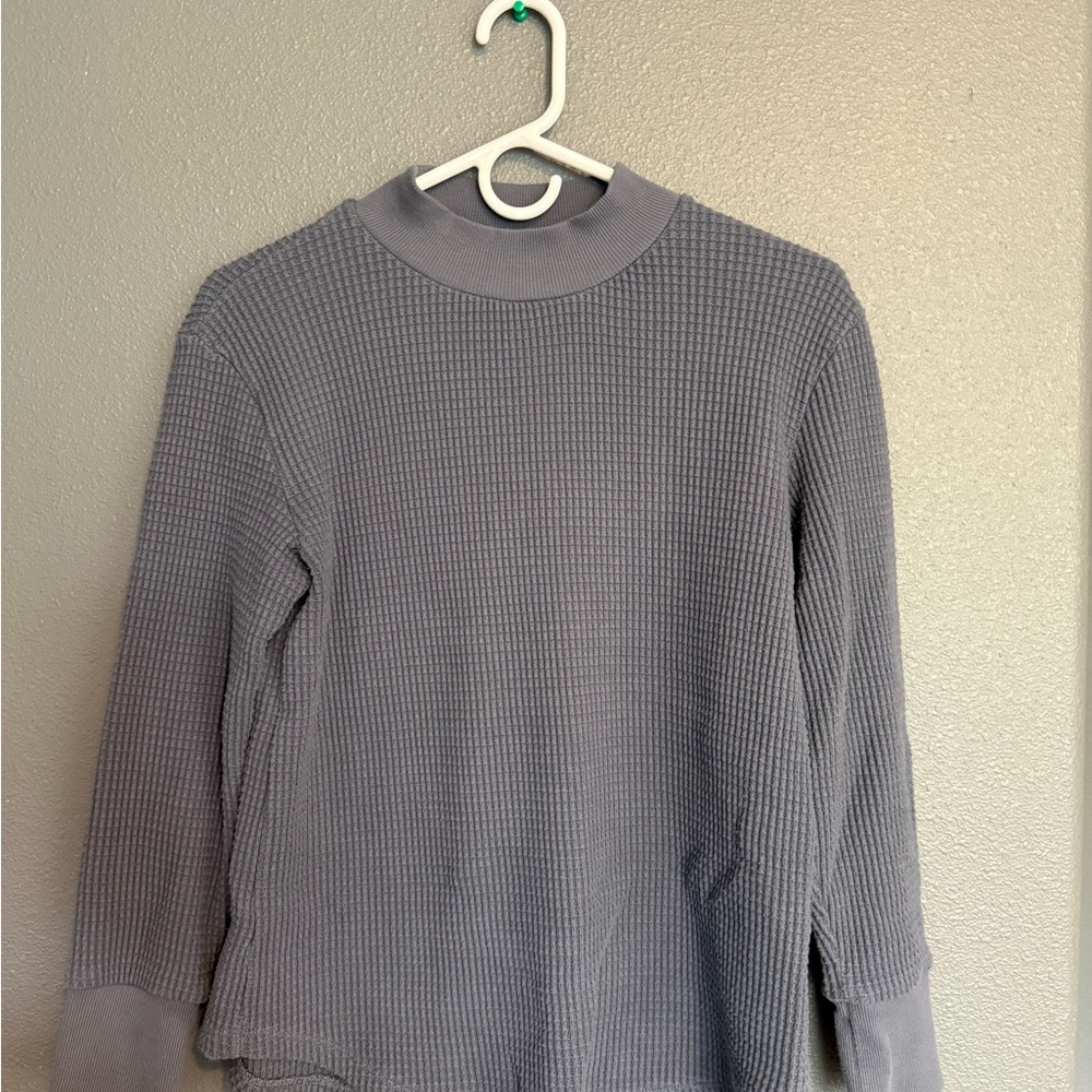 Madewell Charcoal Waffle Knit Sweater